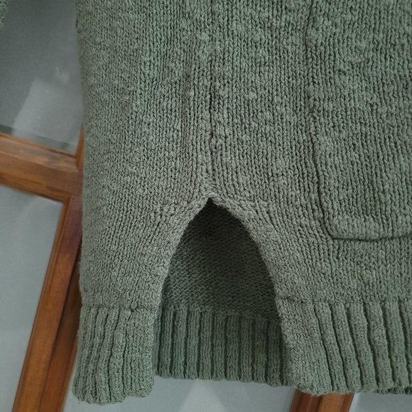 AKINI 100% Cotton V-Neck Knit Sweater, XL (Green) - Picture 4 of 7